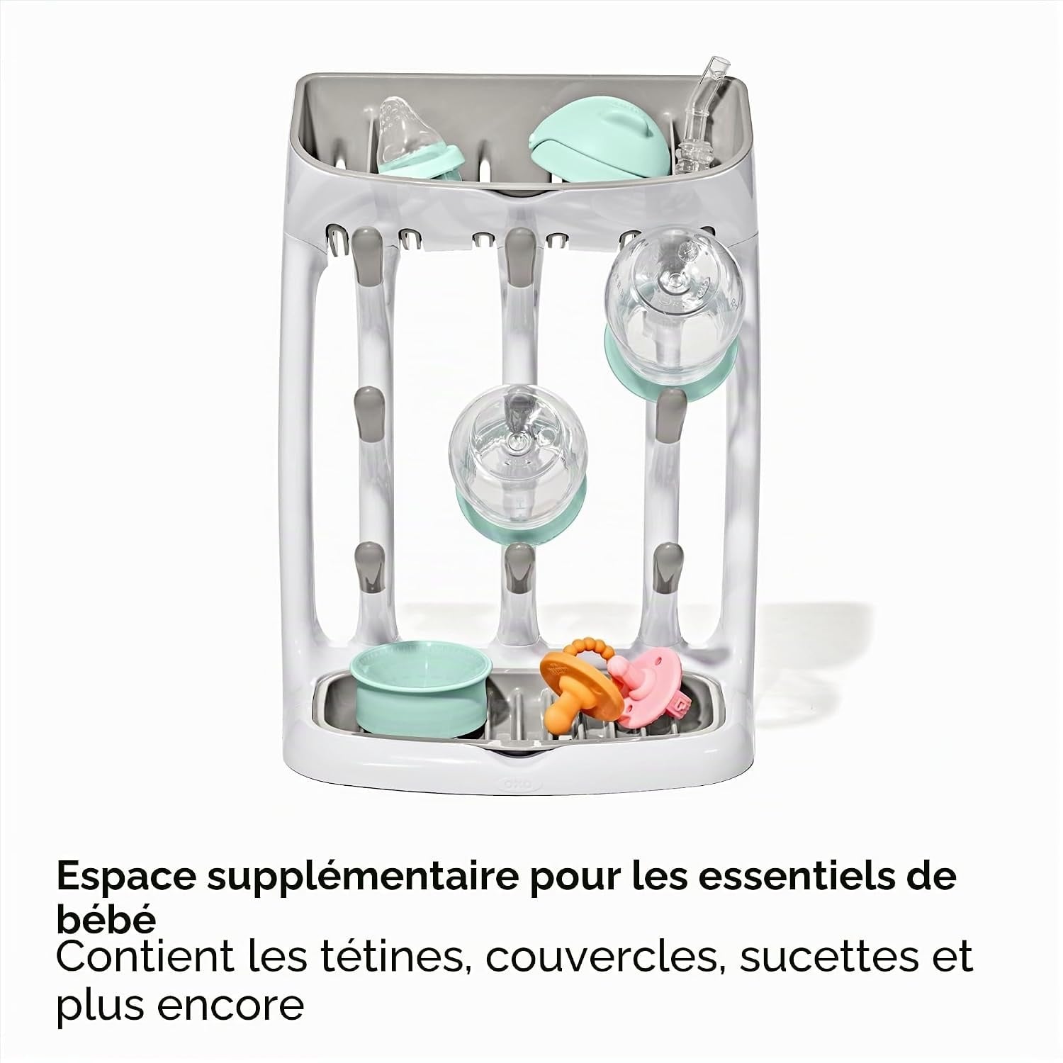 Égouttoir à biberons compact gris et blanc - Jusqu'à 33% de réduction