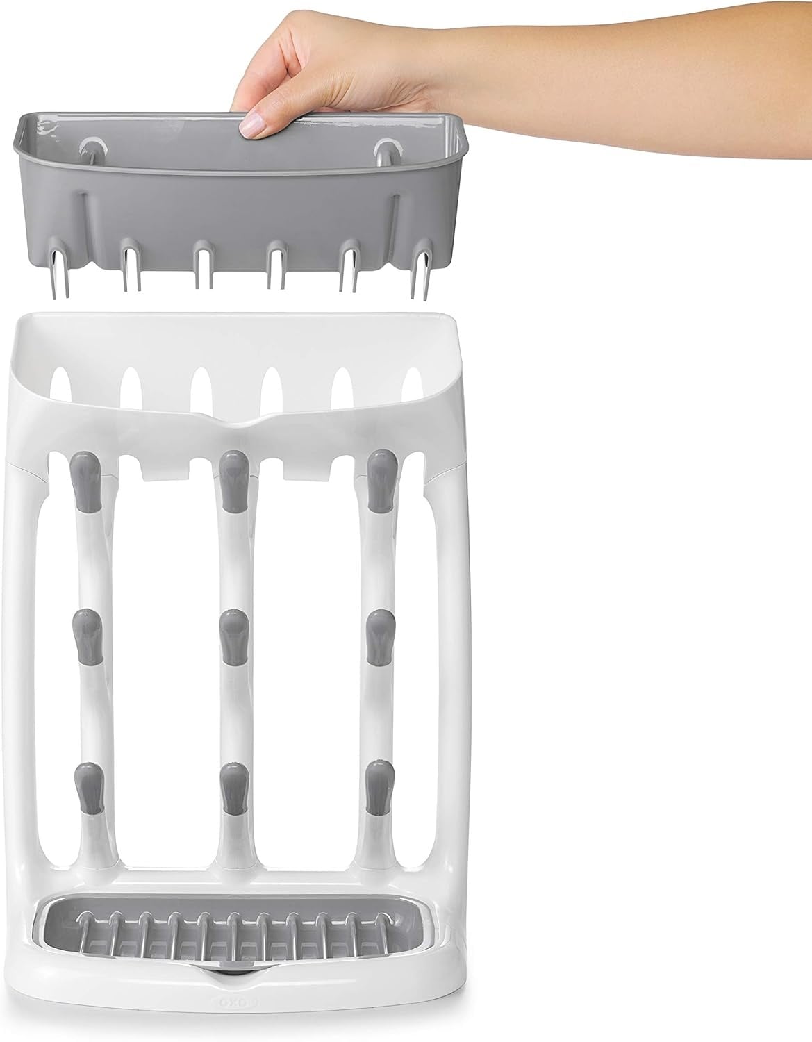 Égouttoir à biberons compact gris et blanc - Jusqu'à 33% de réduction