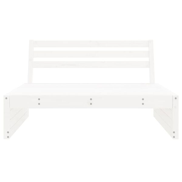 Banc central de jardin en pin massif blanc - Jusqu'à -35%