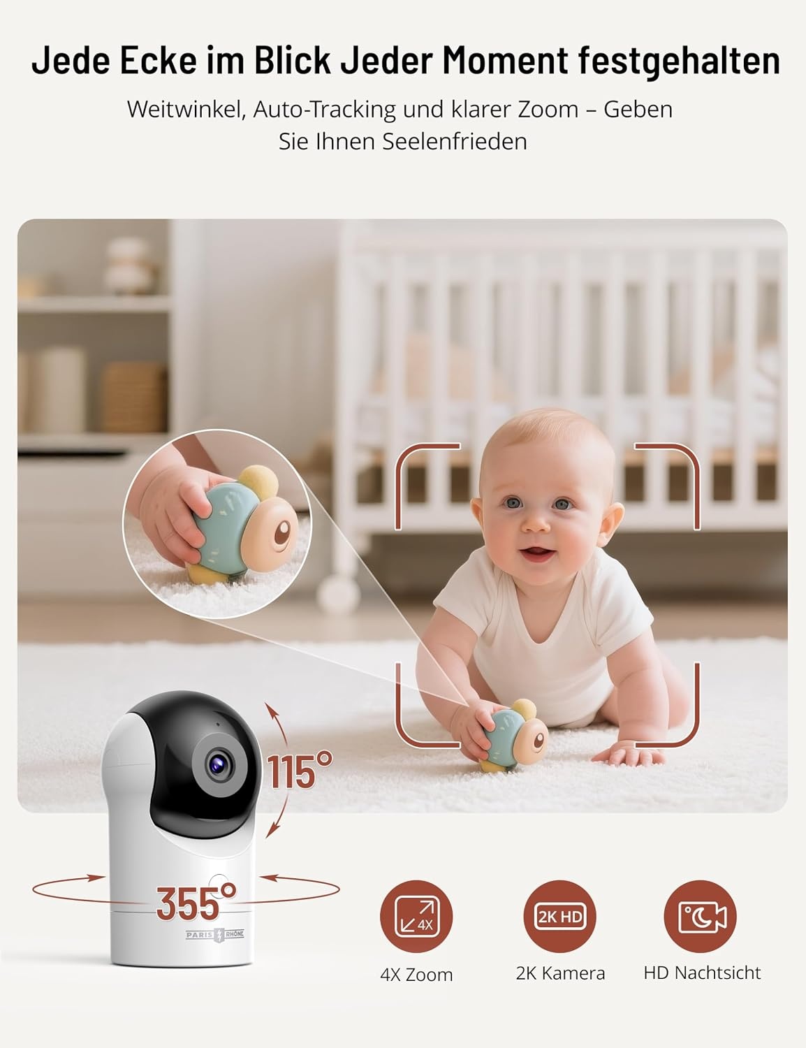 Babyphone 2K UHD avec 2 caméras et écran 5 pouces - Jusqu'à -35% d'économie