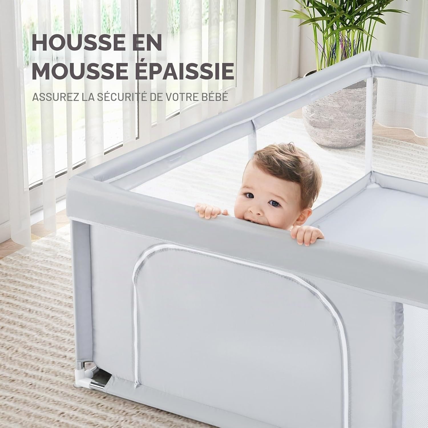 Parc Bébé Pliable 150x150cm - Espace de Jeu Sécurisé - Jusqu'à -34%