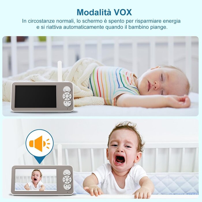Babyphone Vidéo 2K HD Écran 5" - Jusqu'à -34% sur votre surveillance bébé