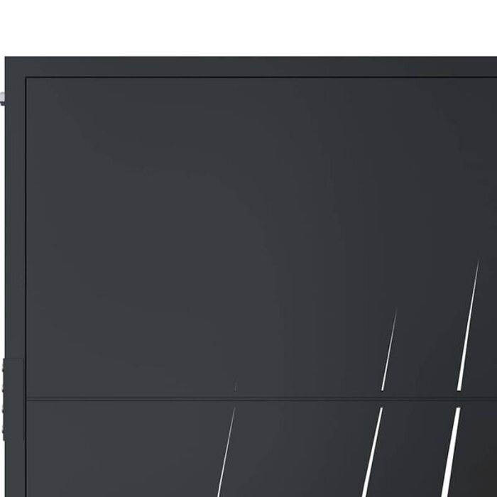 Portillon de jardin design 105x155 cm - Acier anthracite - Jusqu'à -35%