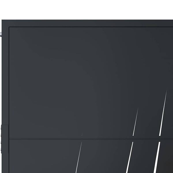 Portillon de jardin design 105x155 cm - Acier anthracite - Jusqu'à -35%