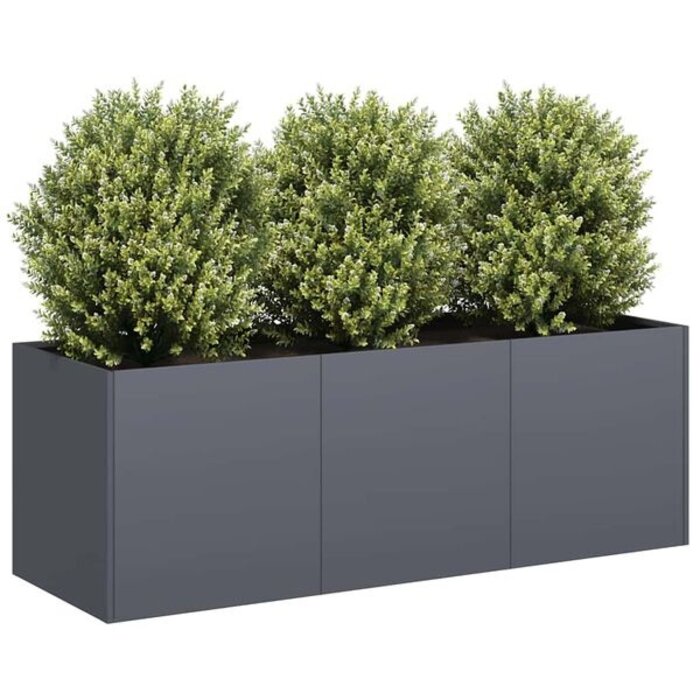 Jardinière en acier 120x40x40 cm Anthracite - Jusqu'à -34% sur l'outlet