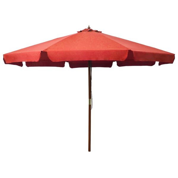 Vidaxl Parasol en bois terracotta 330 cm - Jusqu'à 35% de remise