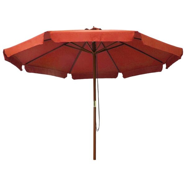 Vidaxl Parasol en bois terracotta 330 cm - Jusqu'à 35% de remise