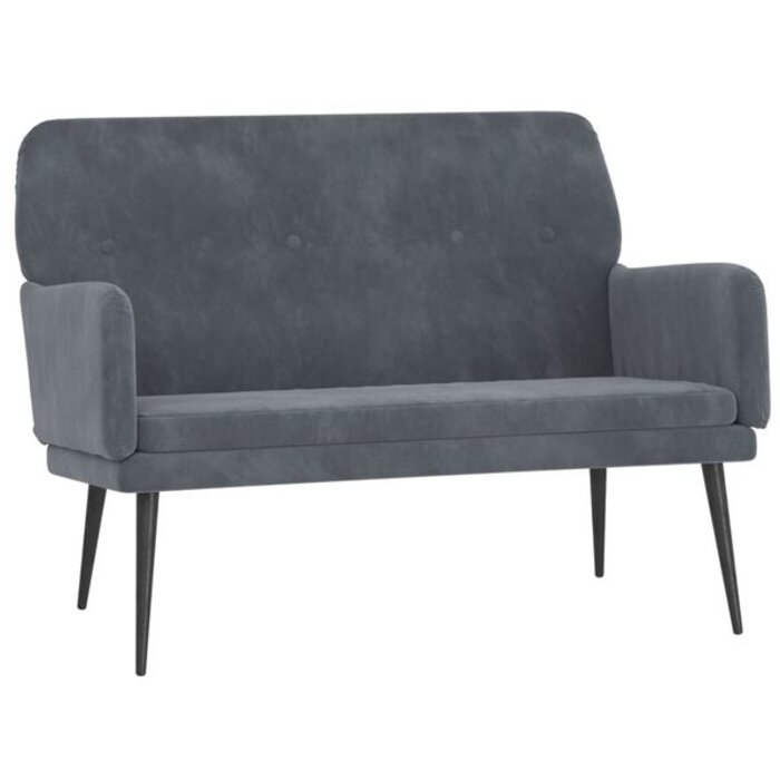 Vidaxl Banquette en velours gris foncé - Jusqu'à 34% de remise
