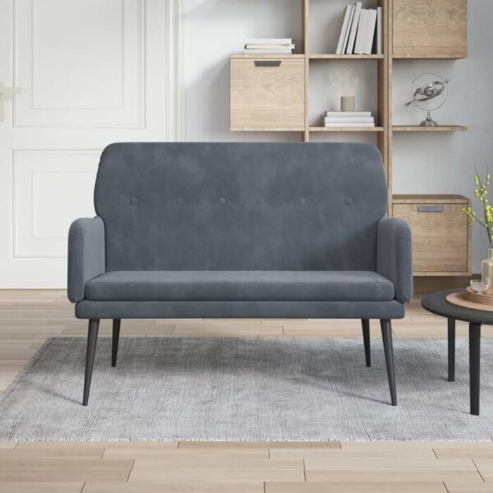 Vidaxl Banquette en velours gris foncé - Jusqu'à 34% de remise