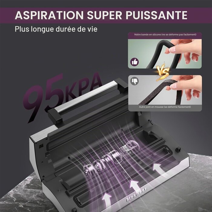 Machine sous vide 140W double soudure - Jusqu'à 34% de réduction