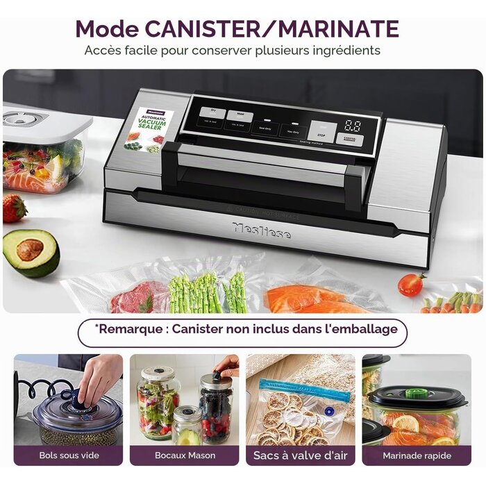Machine sous vide 140W double soudure - Jusqu'à 34% de réduction
