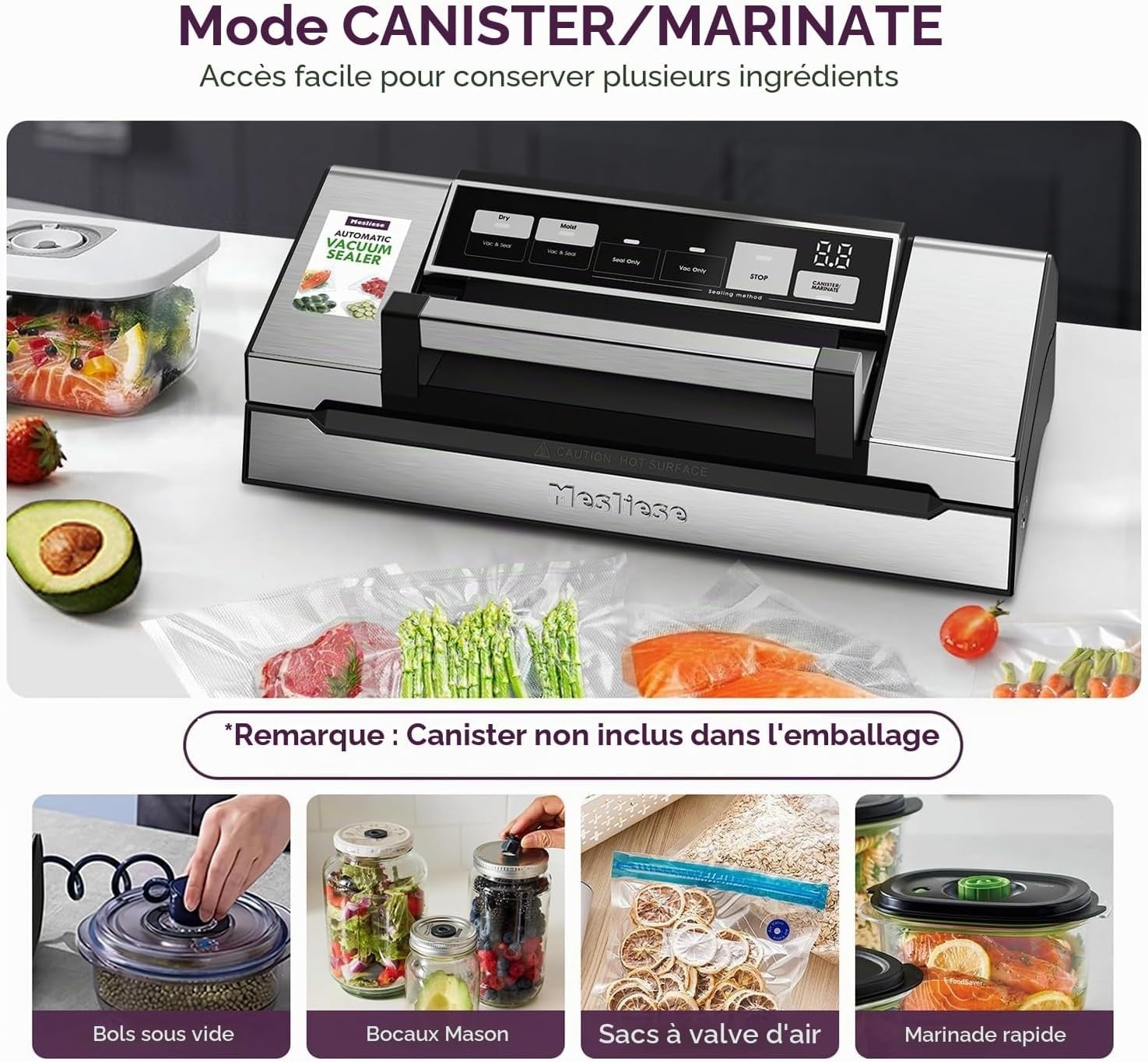 Machine sous vide 140W double soudure - Jusqu'à 34% de réduction