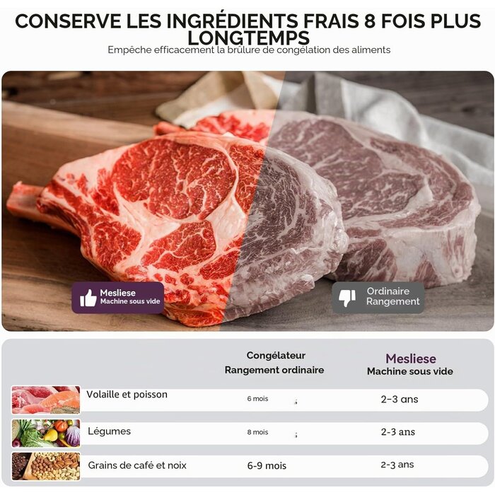 Machine sous vide 140W double soudure - Jusqu'à 34% de réduction