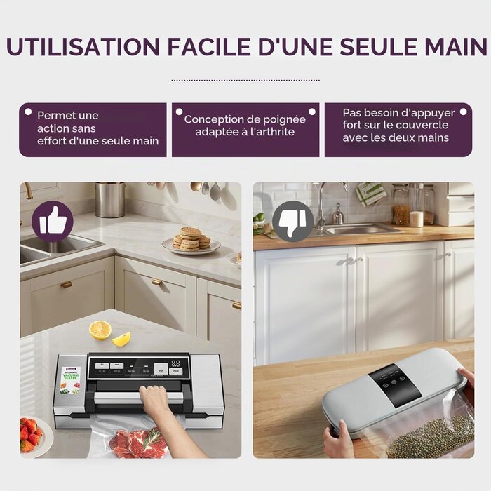 Machine sous vide 140W double soudure - Jusqu'à 34% de réduction
