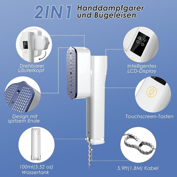 Défroisseur Vapeur 2-en-1 Portable 1200W - Jusqu'à -31% sur notre outlet