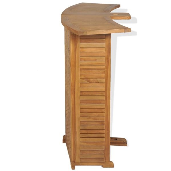Vidaxl Table de bar pliante en teck massif - Jusqu'à 35% de réduction