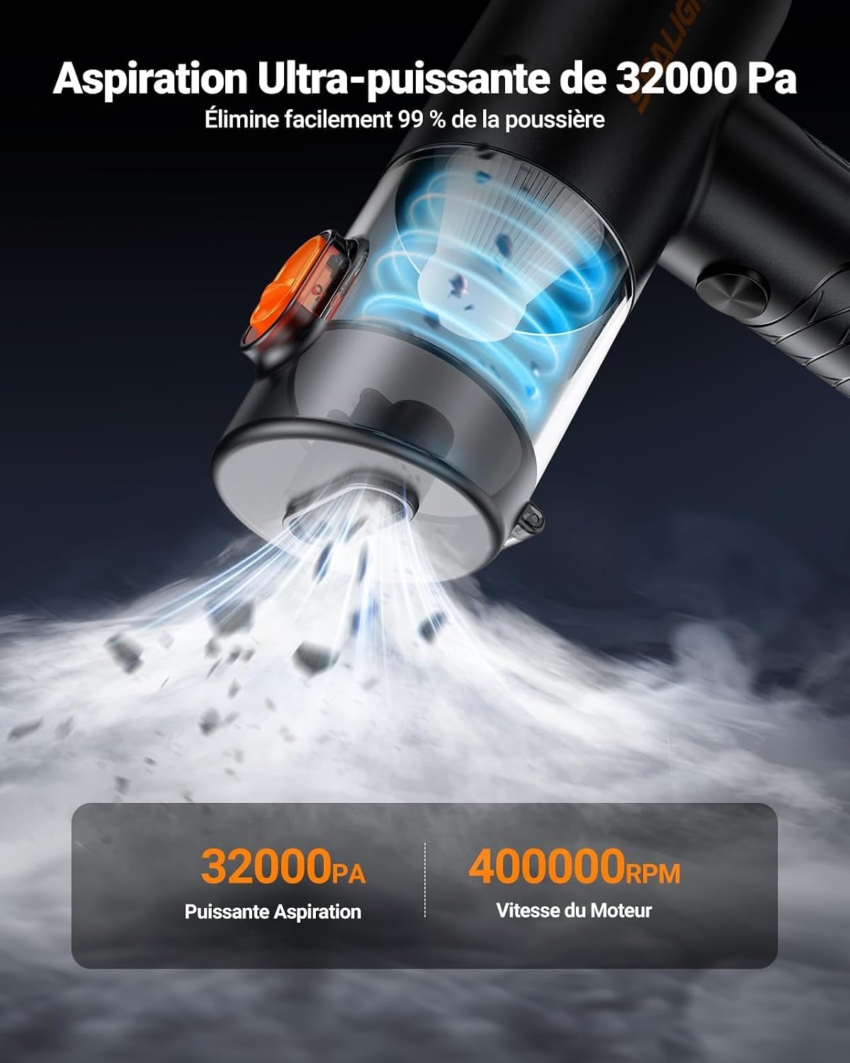 Aspirateur à main 4-en-1 sans fil 32000Pa - Jusqu'à -34% sur le prix