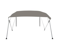 Vidaxl Bimini pour bateau 4 arceaux 243x196x137 cm gris - 72% de remise
