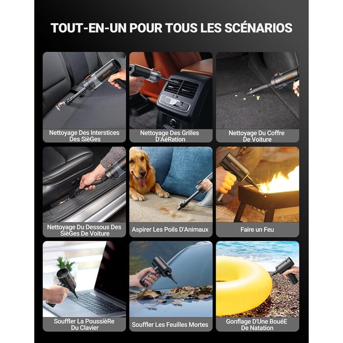 Aspirateur à main sans fil 32000 Pa - Jusqu'à 31% de remise