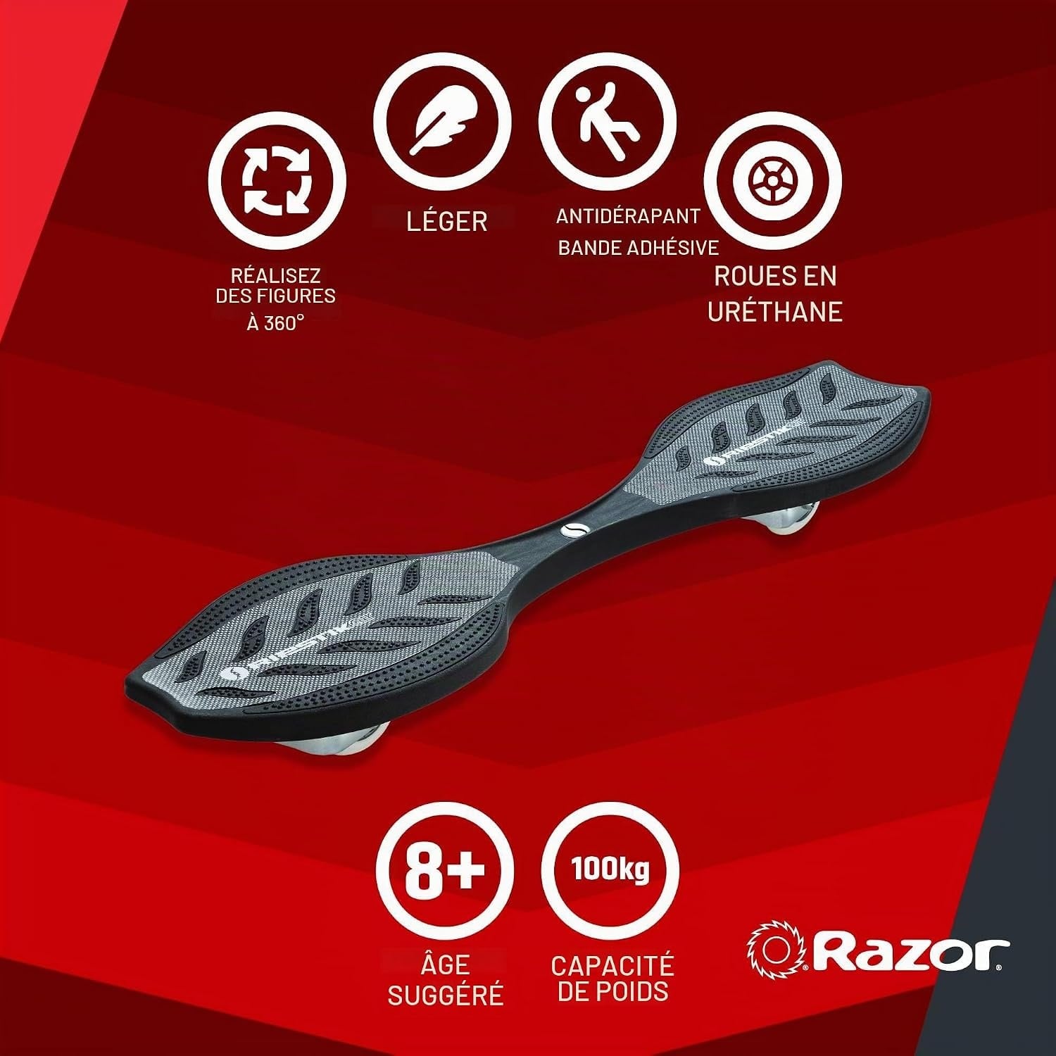 Waveboard de sport acrobatique - Noir - Jusqu'à -34% sur une sélection