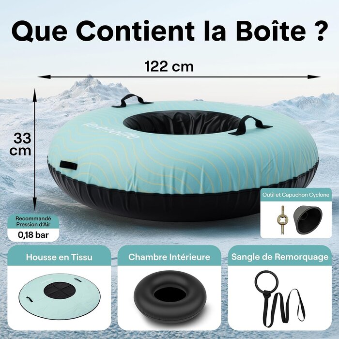 Bouée de neige XXL 122 cm - Jusqu'à -34% sur nos modèles outlet