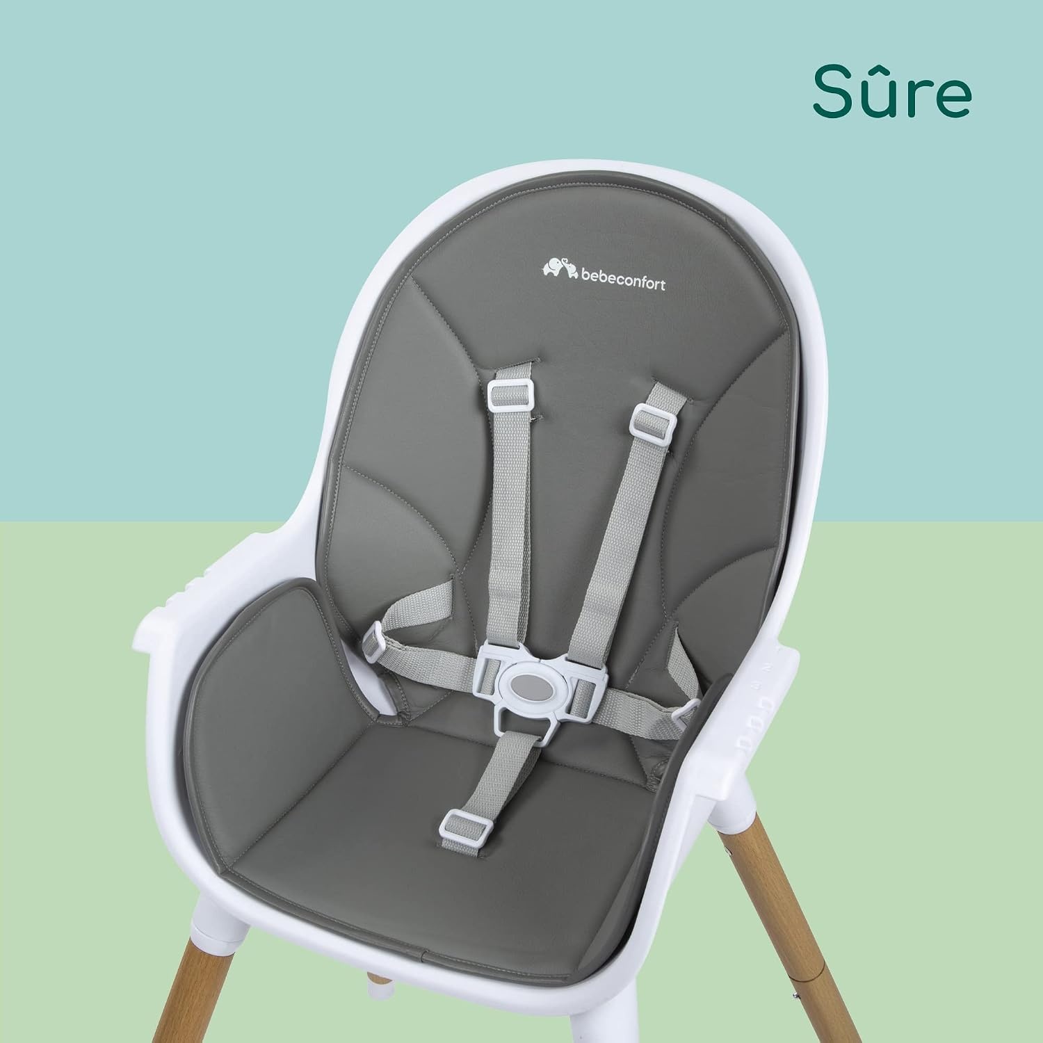 Chaise haute évolutive 2-en-1 - Gris chaud - Jusqu'à -34%