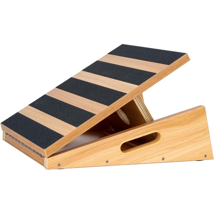 Planche inclinée d'étirement en bois - 5 positions - Jusqu'à 35% de remise