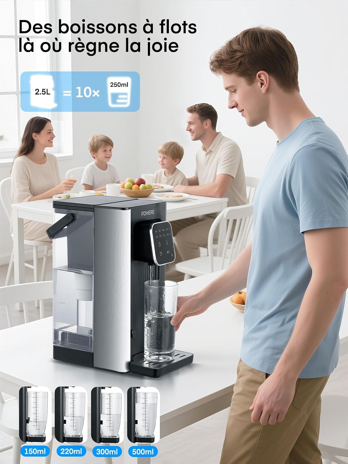 Distributeur d'eau chaude 2,5L 2600W - Jusqu'à 34% de remise