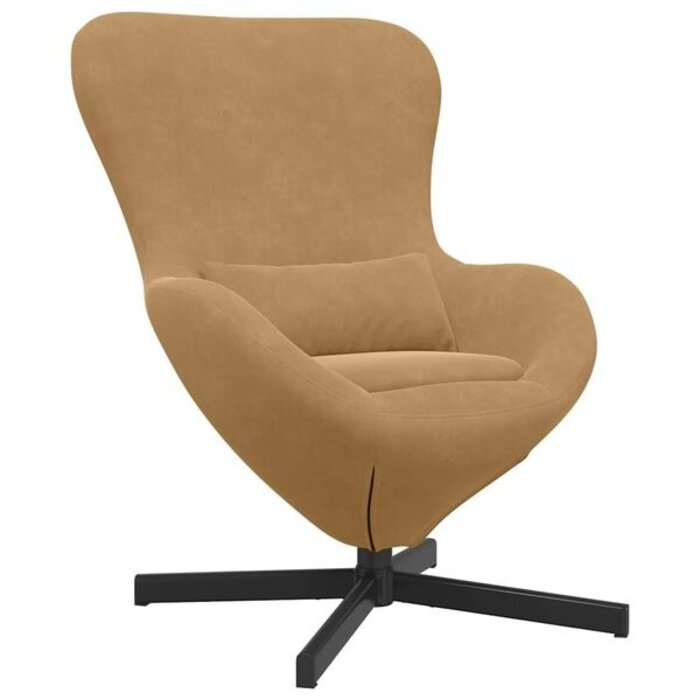 Vidaxl Fauteuil Œuf Pivotant Velours Marron - Jusqu'à -35% sur nos modèles outlet