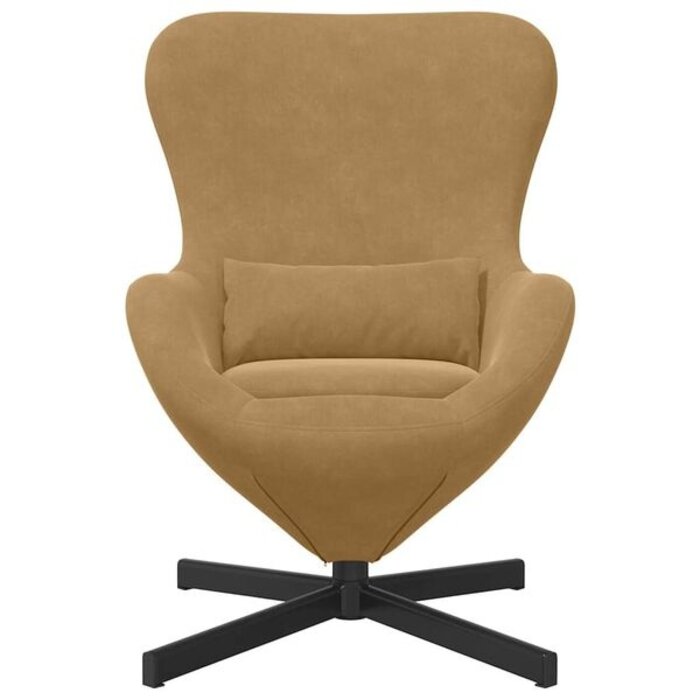 Vidaxl Fauteuil Œuf Pivotant Velours Marron - Jusqu'à -35% sur nos modèles outlet