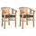 Lot de 2 chaises de jardin en teck massif - Jusqu'à -35% de remise