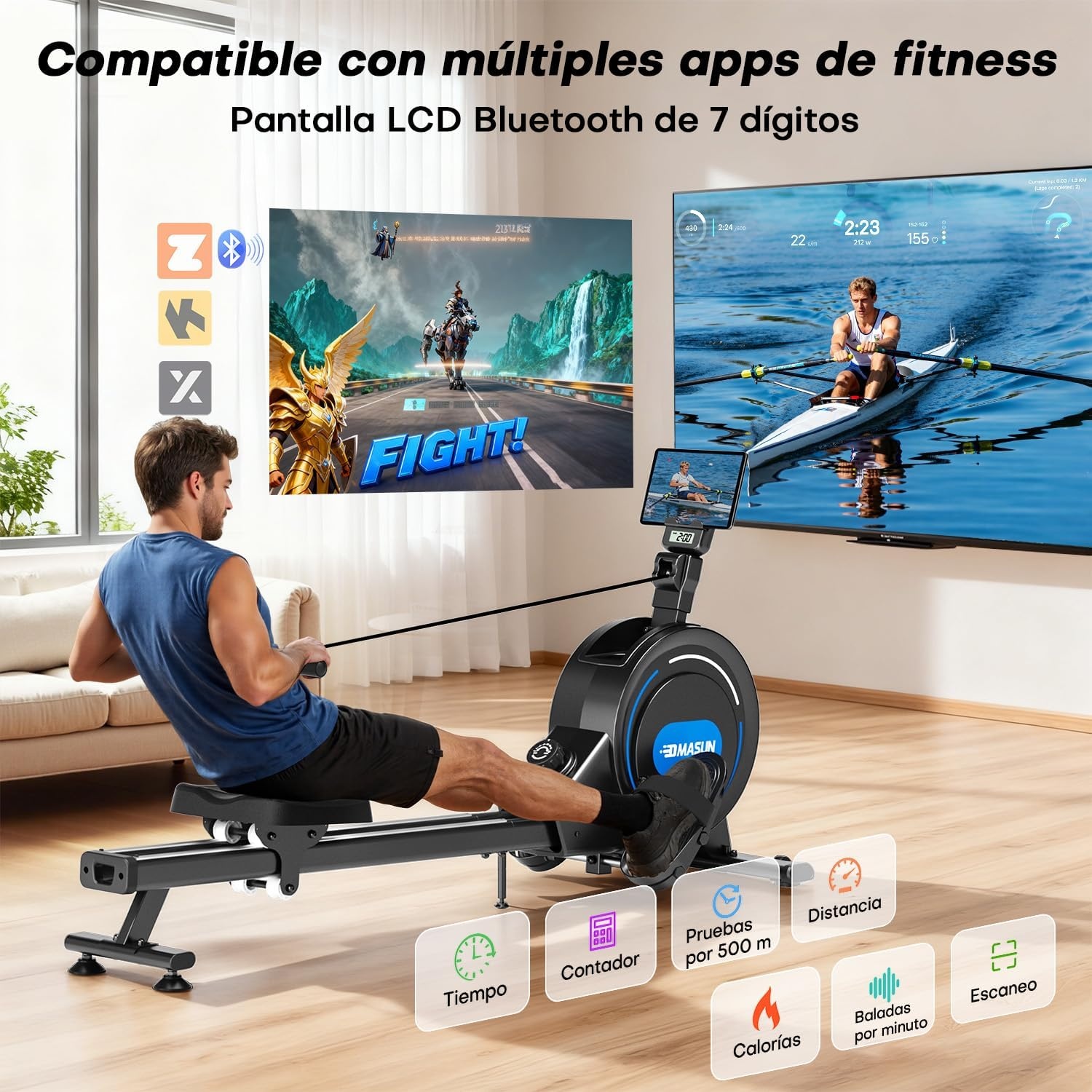 Rameur magnétique 16 niveaux - Jusqu'à -30% sur votre équipement cardio