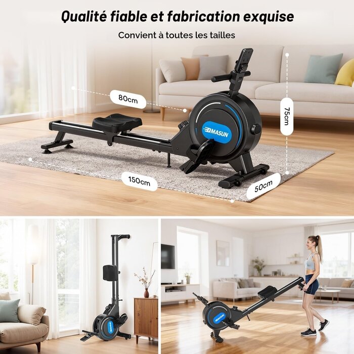 Rameur magnétique 16 niveaux - Jusqu'à -30% sur votre équipement cardio