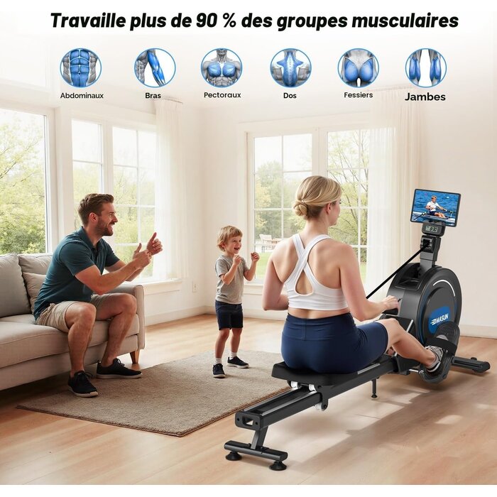 Rameur magnétique 16 niveaux - Jusqu'à -30% sur votre équipement cardio