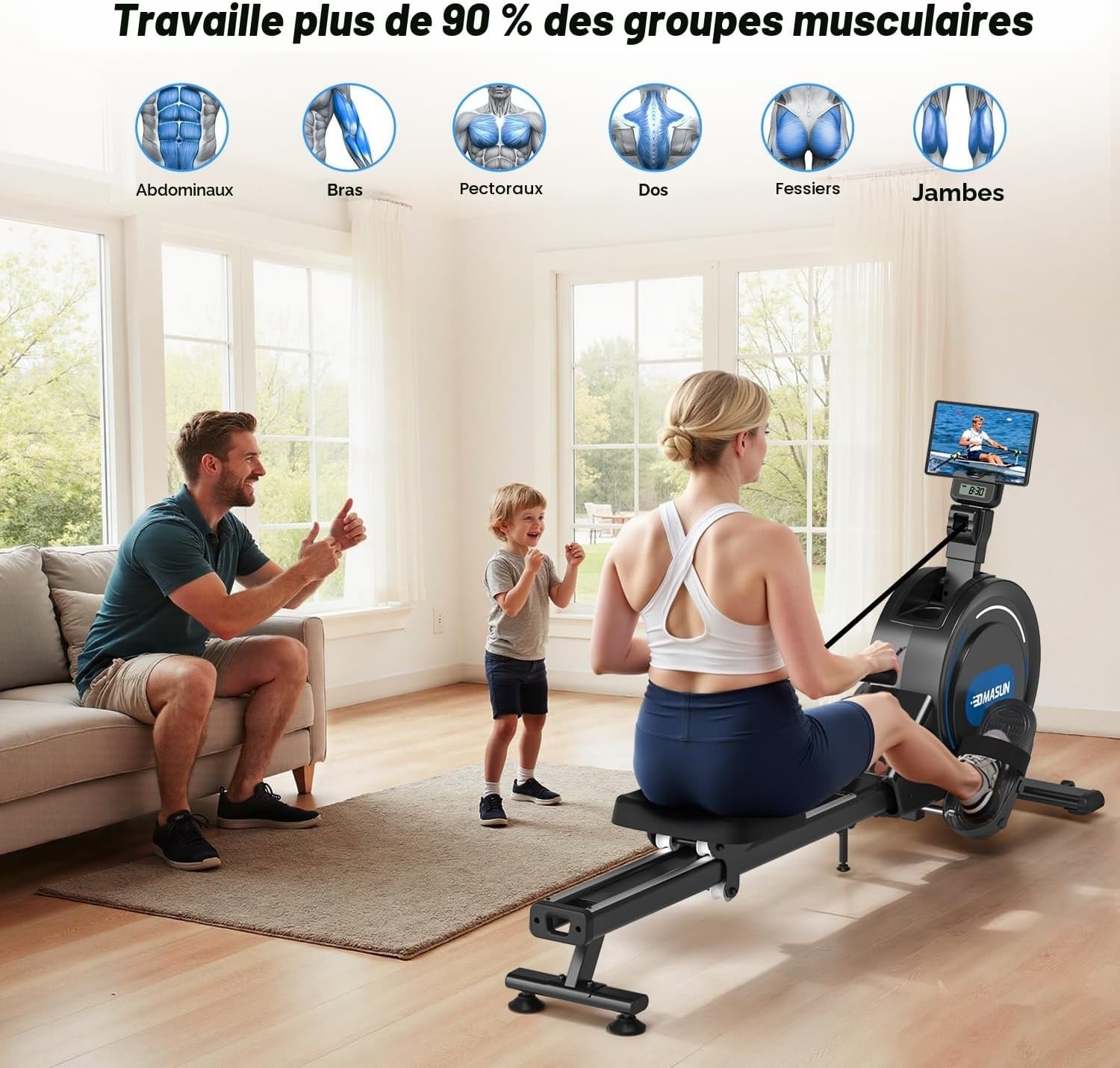 Rameur magnétique 16 niveaux - Jusqu'à -30% sur votre équipement cardio