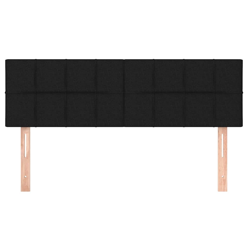 Lot de 2 têtes de lit tissu noir réglables - Jusqu'à 33 % de réduction