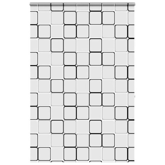 Rideau de douche enroulable 160x240cm - Motif carré - Jusqu'à -33%