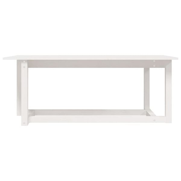 Vidaxl Table basse en pin massif blanc 110x55cm - Jusqu'à -73%