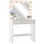 Coiffeuse blanche avec miroir et 12 LED - Jusqu'à 40% de remise