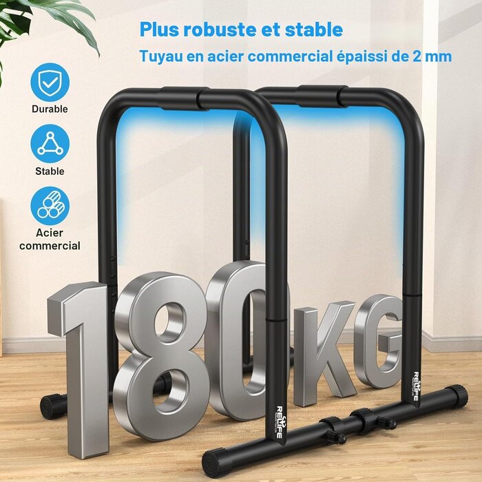 Station de dips réglable - Musculation & Calisthénie - Jusqu'à -29%