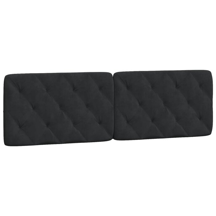 Vidaxl Coussin de tête de lit 160 cm velours noir - Jusqu'à -50%