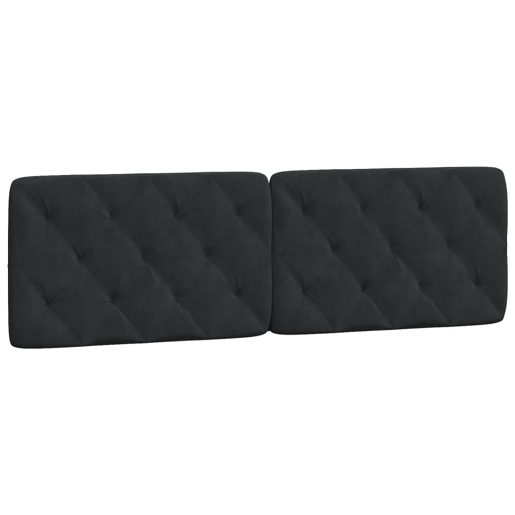 Vidaxl Coussin de tête de lit 160 cm velours noir - Jusqu'à -50%