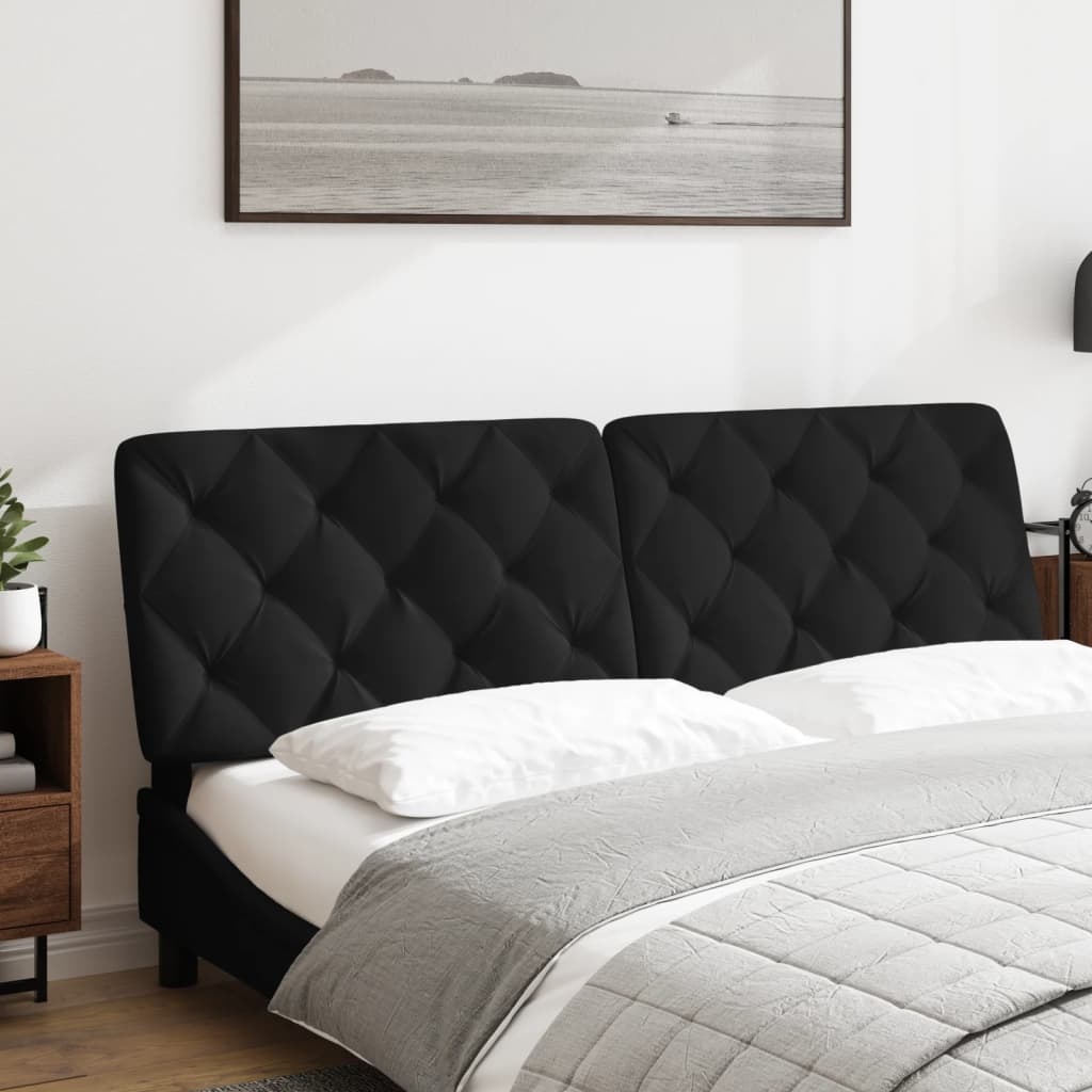 Vidaxl Coussin de tête de lit 160 cm velours noir - Jusqu'à -50%