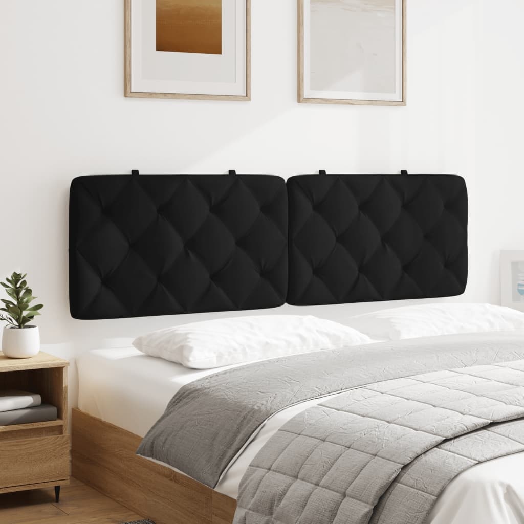 Vidaxl Coussin de tête de lit 160 cm velours noir - Jusqu'à -50%