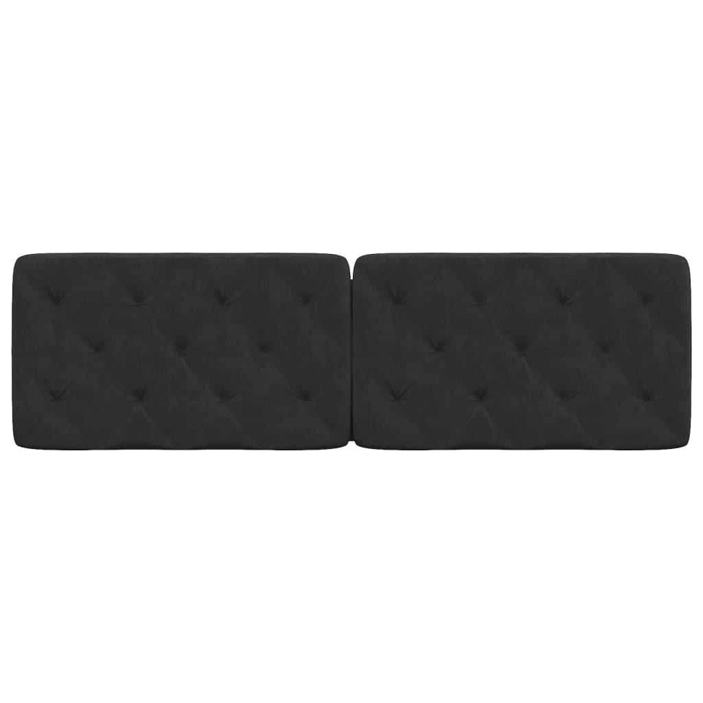 Vidaxl Coussin de tête de lit 160 cm velours noir - Jusqu'à -50%