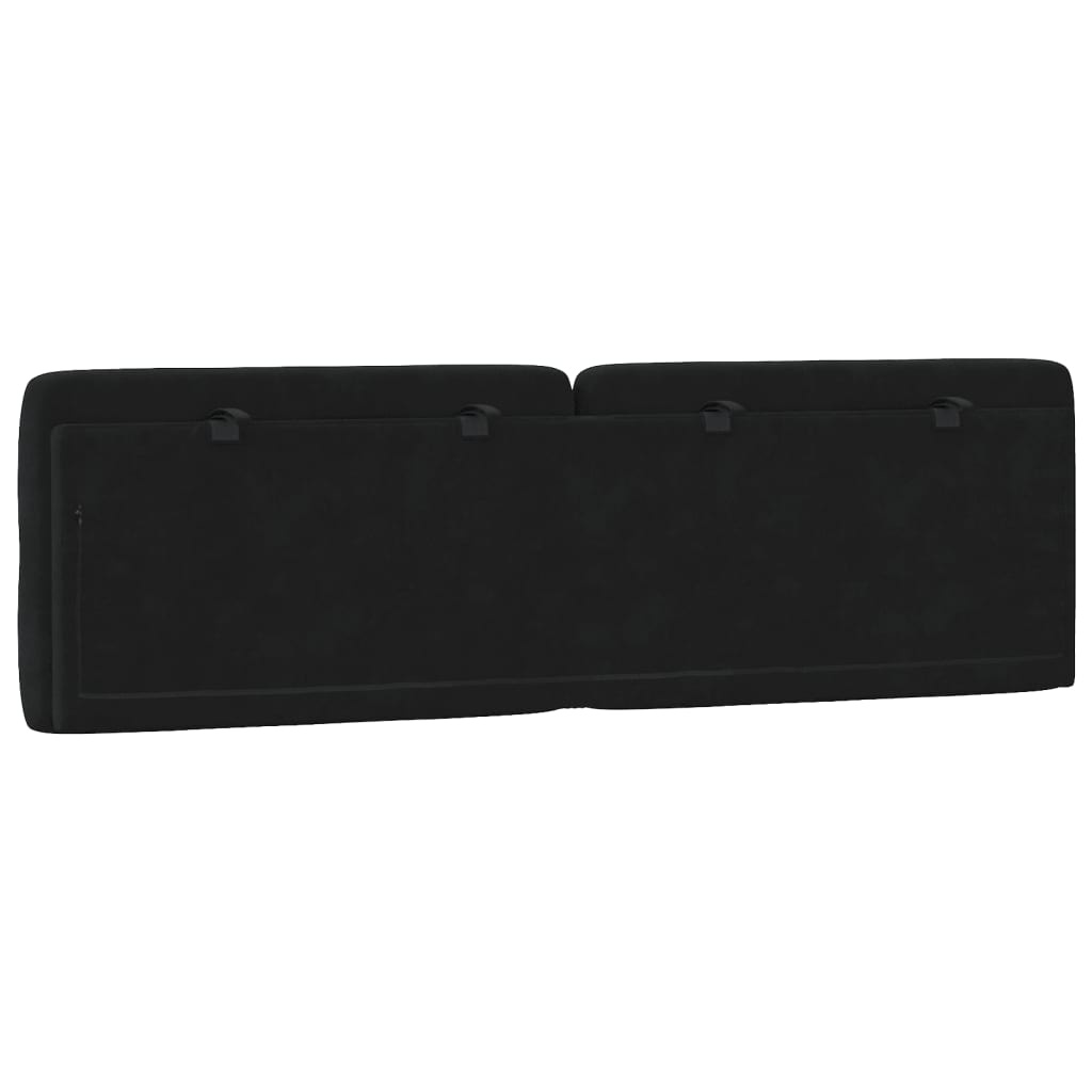 Vidaxl Coussin de tête de lit 160 cm velours noir - Jusqu'à -50%