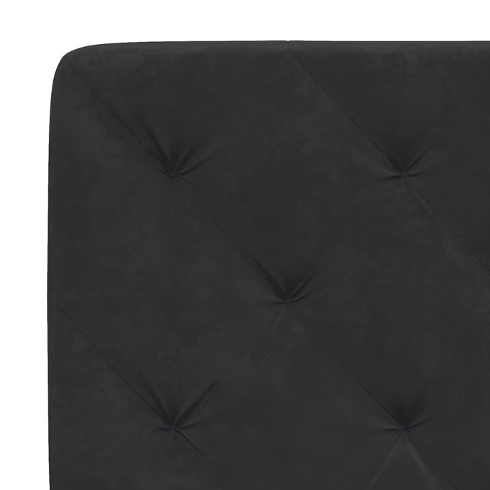 Vidaxl Coussin de tête de lit 160 cm velours noir - Jusqu'à -50%
