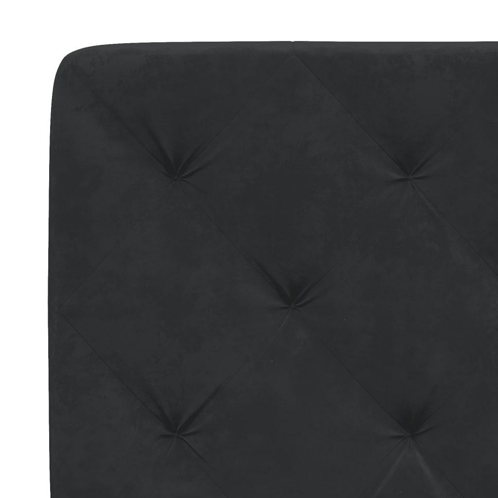 Vidaxl Coussin de tête de lit 160 cm velours noir - Jusqu'à -50%