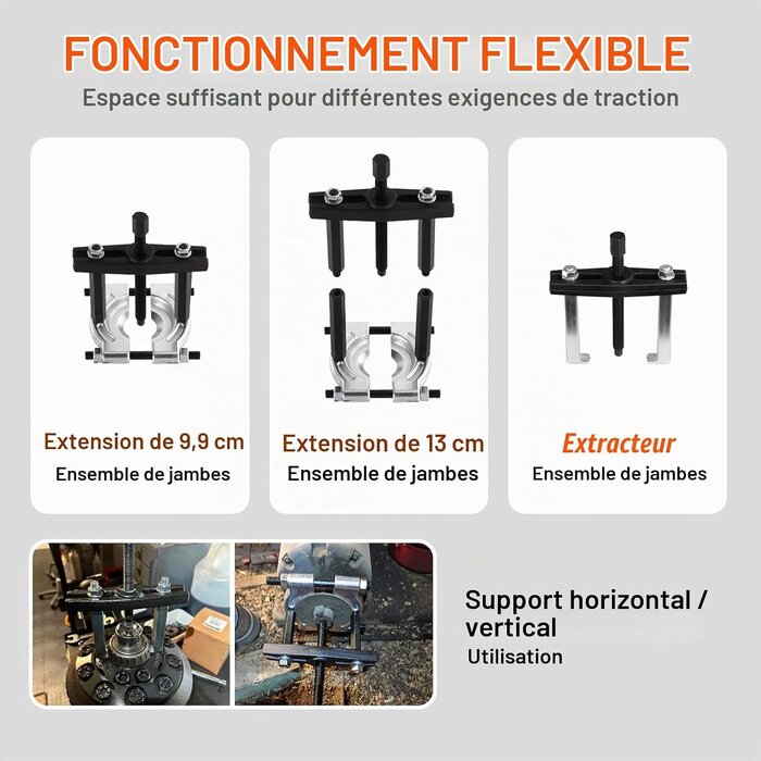 Kit d'extracteurs de roulements 14 pièces - 18% de remise