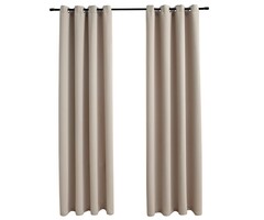 Vidaxl Lot de 2 rideaux occultants beige 140x245 cm - 40% de remise
